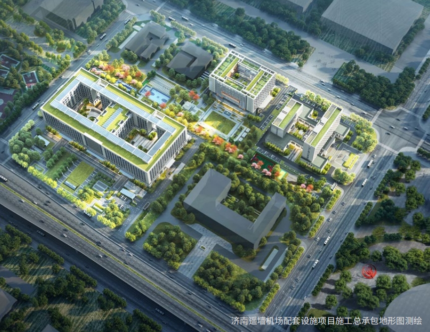 濟南遙墻機場配套設施項目施工總承包地形圖測繪